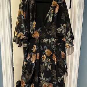 Floral Kimono Sleeve Dress